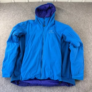 Vintage Arc'teryx Jacket Mens Large Blue Soft Shell Light Coat Full Zip Hooded - Picture 1 of 14