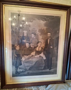 Ulysses S Grant & Family 1868 Retrato Guerra Civil General Unión Ejército Presidente de Estados Unidos - Imagen 1 de 9