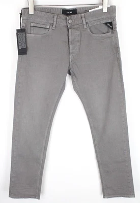 Replay Grover Men's Jeans W30/L32 Straight Fit Cotton Stretch Gray Casual - Image 1 of 4