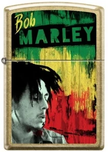 Zippo 46992, Bob Marley Design, Street Brass Finish Lighter, NEW - Picture 1 of 1