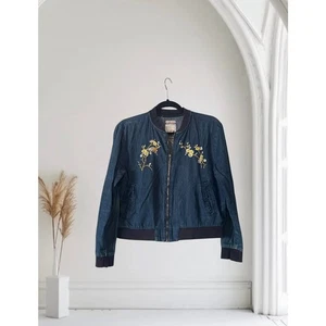 Bongo bestickte Jeansjacke Größe L  - Bild 1 von 8