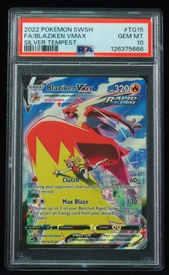 Blaziken VMAX TG15 PSA Gem Mint 10 Silver Tempest Pokemon Card - Image 1 of 3