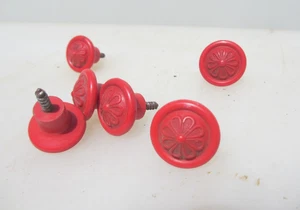Vintage Plastic Knob Handle Retro Cupboard Door Drawer Cabinet 1"W - £5each - Picture 1 of 10