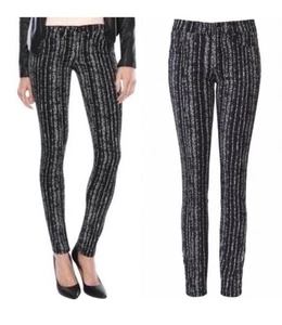 RAG & BONE BLACK WHITE PRINT SKINNY JEANS SZ 27 - Picture 1 of 10