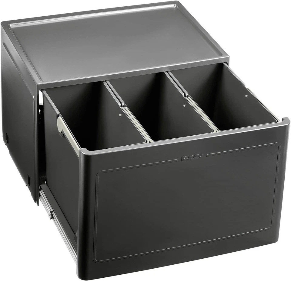 Blanco Botton Pro 60/3 Manuell Einbaumülleimer - Schwarz