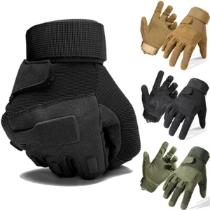 Mens Tactical Gloves Army Military Hunting Combat Shooting Full Finger Gloves - Picture 1 of 15