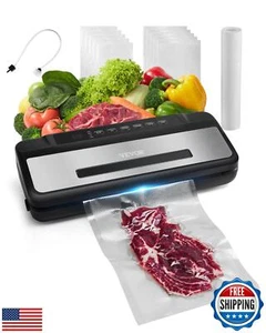 VEVOR Vacuum Sealer Machine, 80Kpa 120W Powerful Compact Food Sealer, 7-in-1 - Picture 1 of 5