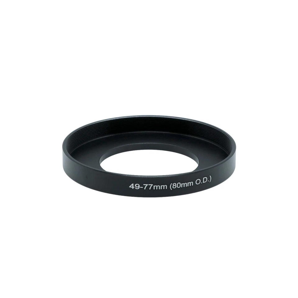 Cinema Step Up Ring 44/48/49/52/55/58/62/67/72/77/82mm To 80mmOD For 77mm Filter - Image 1 of 4