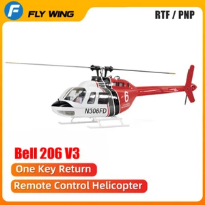 FLY WING Bell 206 V3 6CH GPS Auto-Return Hovering RC RTF Helicopters EU Plug - Picture 1 of 23