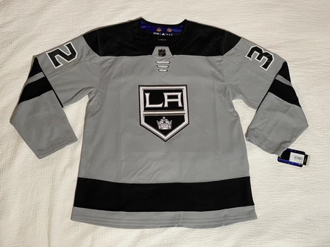 Jonathan Quick Los Angeles Kings Grey Adidas Authentic Jersey Size 54 New Cover