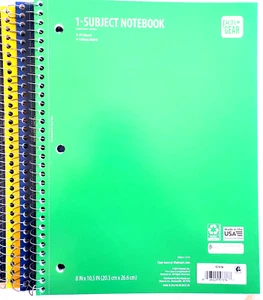 Spiral Notebook College Ruled One Subject 70 Sheets Each 10 Notebooks Lot - Picture 1 of 7