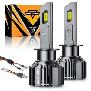 AUXBEAM H1 LED Headlight Bulbs Conversion Kit High/Low Beam 6500K Super Bright - Picture 1 of 12