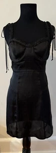 Vestido negro satinado For Love And Lemons talla XS - Imagen 1 de 10
