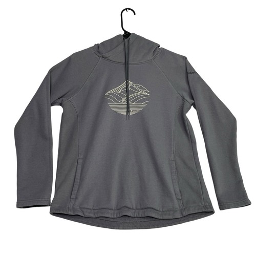 VETEMENTS Columbia Felpa con Cappuccio Hart Mountain Hoodie Donna XS X Small Grigio