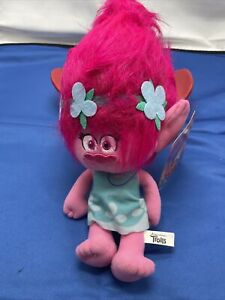 NEW Trolls Princess Poppy Plush Stuffed Toy 10” Doll Dreamworks Pink Hair NWT