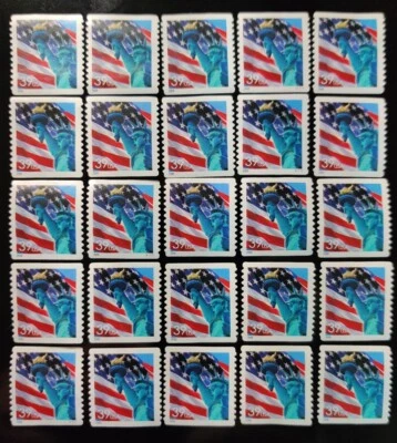 USA -2006 SCOTT #3980 - 39¢ - (Qty 25)  PNC5 PL V1111, STATUE OF LIBERTY & FLAG - Image 1 of 2