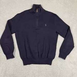 Polo Ralph Lauren Mens Size S Pima Cotton Mock Neck 1/4 Zip Sweater Long Sleeve - Picture 1 of 7