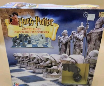 Harry Potter Wizard Chess Set 2002 Mattel 43533 Complete Chess Game. New Box Dam - Image 1 of 4