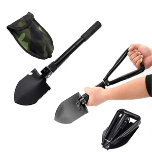 Heavy Duty Compact Army Folding Spade Shovel Camping Hiking Survival Mini Tool - Picture 1 of 15