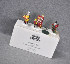 Baker Elves 56030 Dept 56 Heritage Village Collection Retired 1995 Set Of 3 - Picture 1 of 16