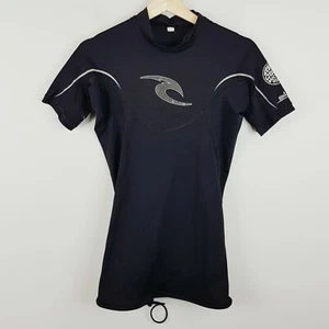 RIPCURL Mens Size S Black Bomb Pro Short Sleeve Rash Vest Top 50+ Protection - Picture 1 of 9