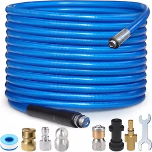 30M High Pressure Washer Drain 3000 PSI/180bar Hose Cleaning Kit Sewer Jetter - Picture 1 of 15