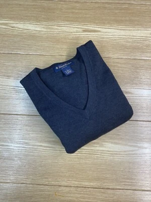Suera De Lana Brooks Brothers Sueter Para Hombre Cuello En V Talla L Gris Foto 1 de 4