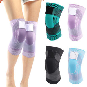 Color Matching Straps Pressurized Knitted Sports Knee Pads Nylon Breathable UK