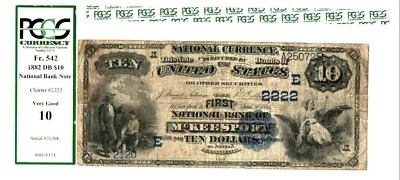 McKeesport, PA - 1882 Date Back Fr. 542 The First National Bank PCGS VG 10 - Image 1 of 2