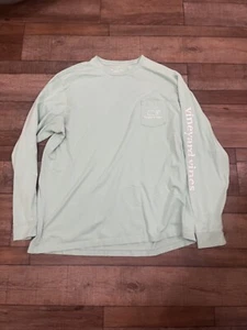 Vineyard Vines Mens XL Graphic Tshirt Long sleeve Mint Green - Picture 1 of 4