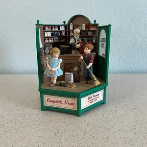SELTENE 90er Enesco Franklin County Gemischtwarenladen Campbells Suppe Spieluhr animiert - Bild 1 von 7