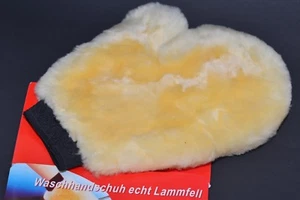 5x Echt Lammfell Wasch- / Polierhandschuh Waschhandschuh f. Auto Boot Heim Pferd - Picture 1 of 3
