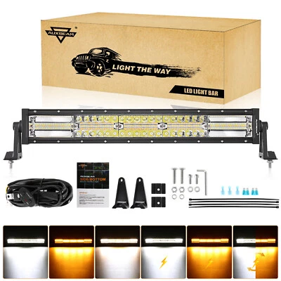 Kit de barra de luz de trabajo LED flash estroboscópico de 22 pulgadas AUXBEAM para Dodge Ram 1500 2500 3500 Foto 1 de 4
