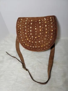 El Vaquero EV Alligator Suede Leather Purse bag Italy Crossbody Stones READ  - Picture 1 of 19