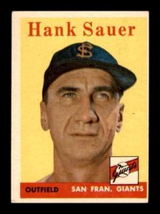 1958 Topps Hank Sauer #378 Set Break San Francisco Giants
