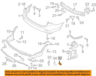 Montaje de licencia tapa maletero HYUNDAI OEM 11-16 Elantra 869413K000 Foto 1 de 2