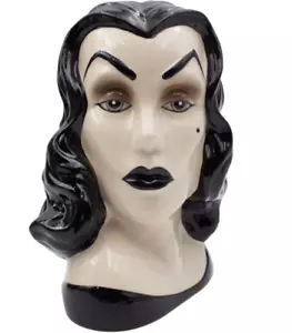 Kreepsville 666 Vampira Portrait Ceramic Flower Vase NIB Horror Goth Decor Gift - Picture 1 of 3