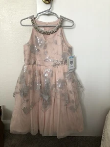 bonnie jean dress Toddler / Girls Size 5  Formal Pink And Silver - Picture 1 of 9