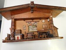Antique GERMAN Diorama SHADOW BOX Kitchen HANDMADE Folk Art 3-D WALL ART Europe