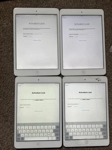 4 x FMI / FAULTY Apple iPad Mini Silver | WiFi (XKL) - Picture 1 of 2
