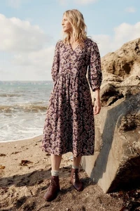 Seasalt Women's Dress - purple Sea Line Midi Dress - Petite - Hellebore Sketch C - Picture 1 of 5