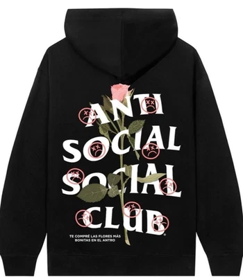 Hoodie Anti Social Social X Sadboyz Te Compre Las Flores Bonitas Blk Floral 2X - Image 1 of 4
