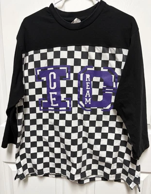 Camiseta Billionaire Boys Club BBC Helado Cuadros Talla XL Negra Blanca Cosida Foto 1 de 4