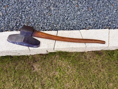 Antigua herramienta de hacha de madera de hacha ancha de tallado genuina de 1800 hoja de 12" - 36" en general Foto 1 de 4