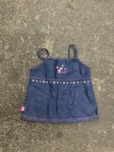 Barbie Overall Dress Denim Girls 6 Blue Vintage 2001 - Picture 1 of 4