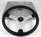 Nardi Steering Wheel Classic 360 mm Black Leather White Spokes