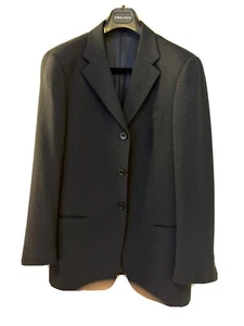 GIORGIO ARMANI Collezioni 3BTN Men's Stripe Dark Blue Blazer Size 40r - Picture 1 of 7