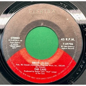 The Cars Drive / Stranger Eyes 45 Pop 1984 Elektra 7-69706 - Imagen 1 de 4