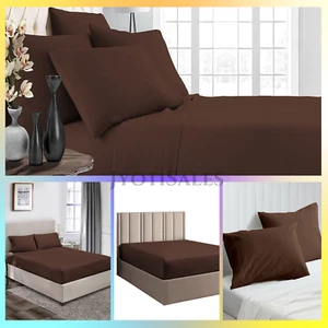 Preciosas sábanas marrones colección algodón egipcio seleccionar TC/artículo/talla/patrón - Imagen 1 de 26