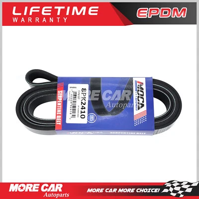 EPDM Serpentine Belt 8PK2410 for 08-21 Toyota Tundra Sequoia Land Cruiser Lexus - Image 1 of 4